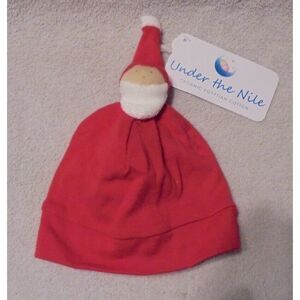 UnderTheNile‎ 100% Certified Organic Cotton Size 0-6m Baby Hat Gift Unisex Santa